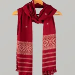 Natural Dyed Eri Stole with Ghisha Muga Thread Work