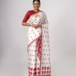 Assam Mulberry Silk (Pat) Sador Mekhela - Classic White
