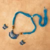 Terrabena Terracotta Necklace Set – Handcrafted Jewellery Online - Blue