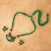 Terrabena Terracotta Necklace Set – Handcrafted Jewellery Online - Green