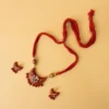 Terrabena Terracotta Necklace Set – Handcrafted Jewellery Online - Red