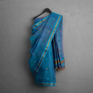 Raw Nuni Silk Saree - Tidal Blush