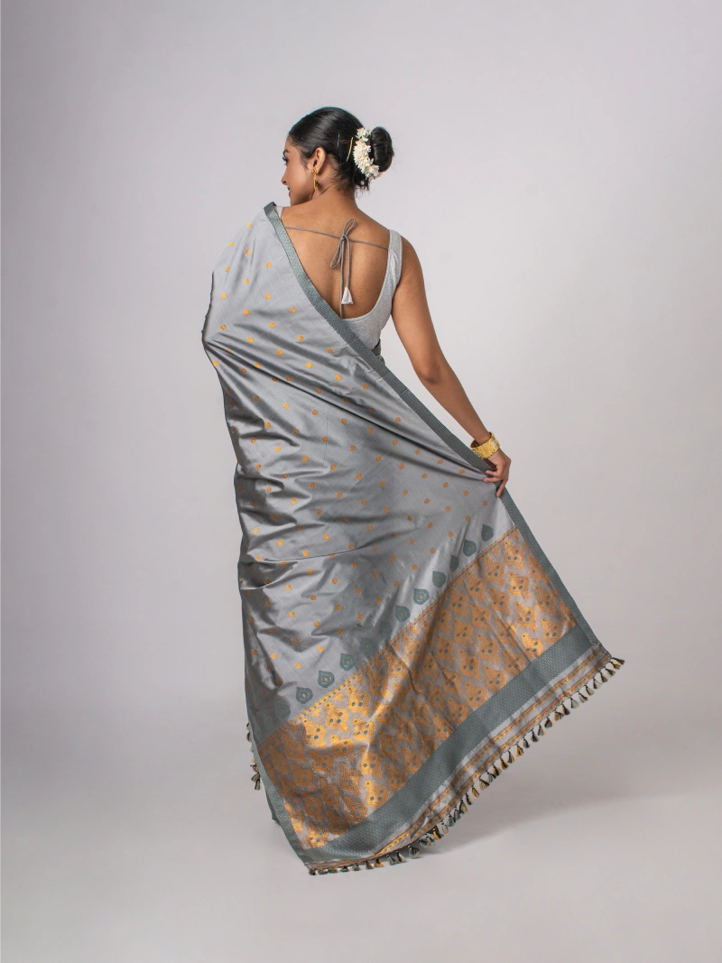 Assam Mulberry Silk (Pat) Sador Mekhela-22