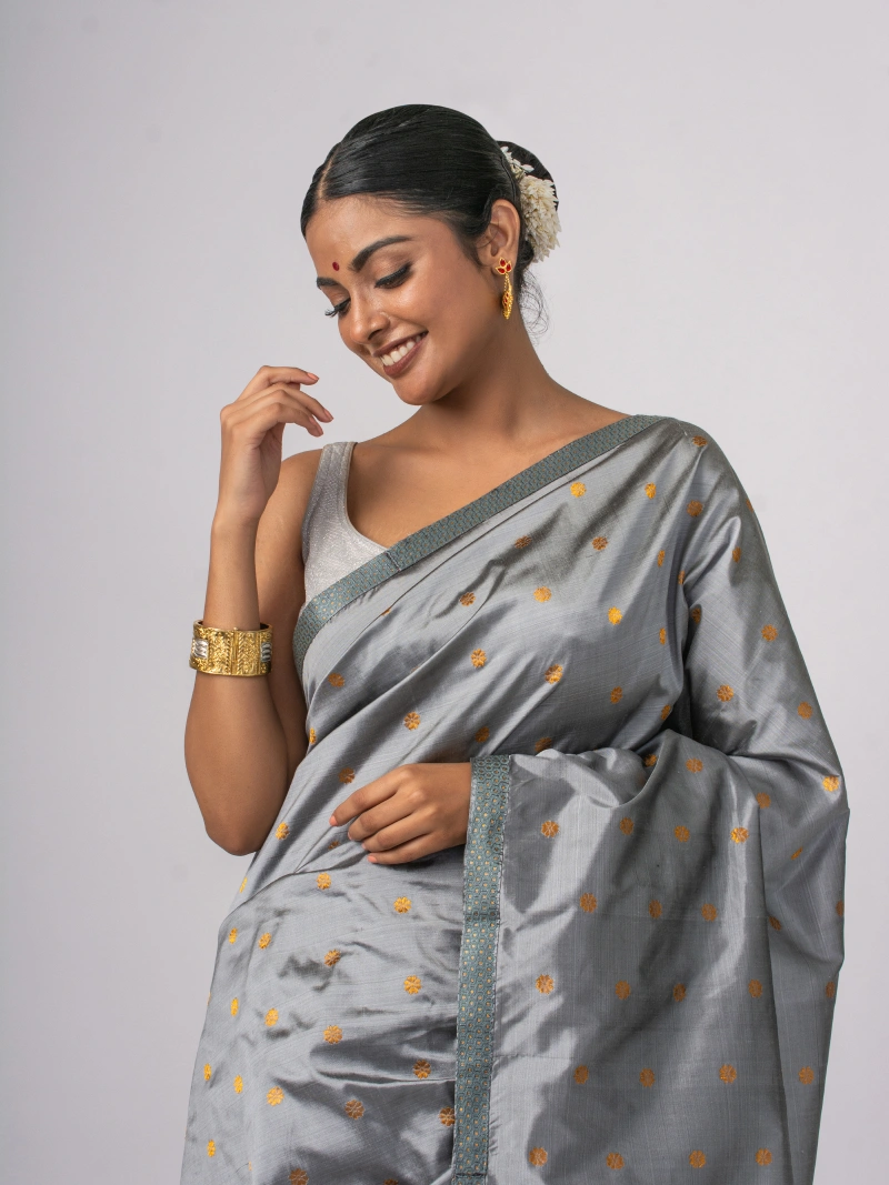 Assam Mulberry Silk (Pat) Sador Mekhela-28