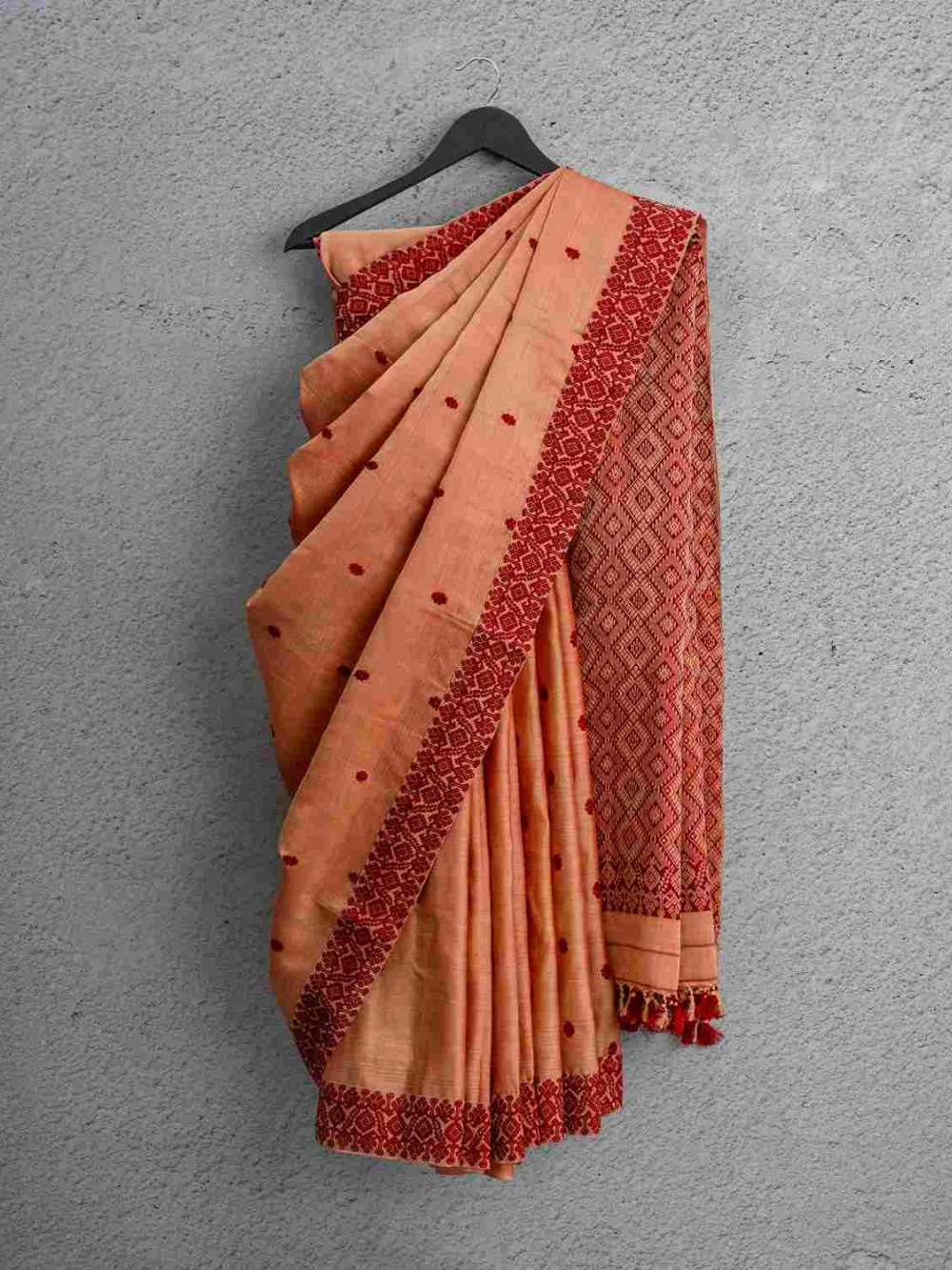 Nuni Silk Cotton Saree – Saffron Kiss