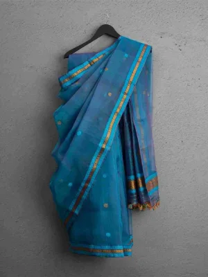 Raw Nuni Silk Saree – Tidal Blush