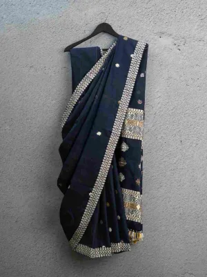 Raw Silk Cotton Saree – Twilight Gild