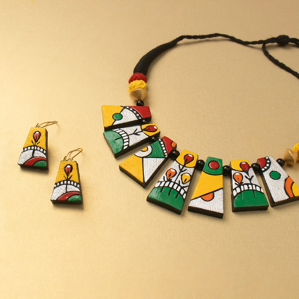 Growve Terracotta Necklace Set – Handcrafted Jewellery Online