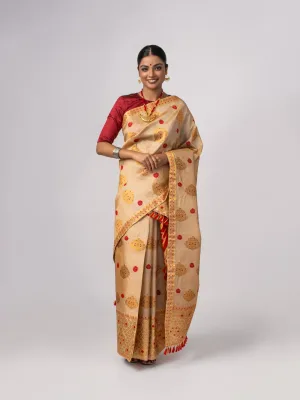 Premium Tussar Silk Sador Mekhela – Classic Design