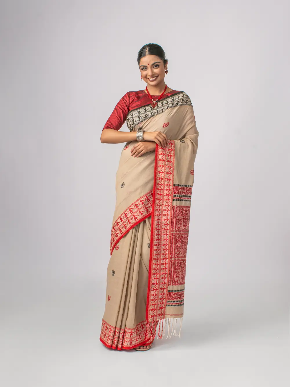 Eri Handwoven Cotton Assam Saree Online Sale