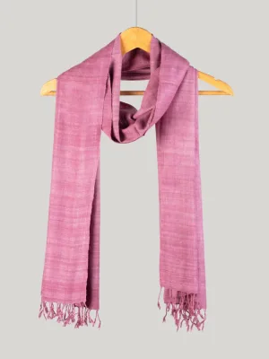 Natural Dye Plain Stole – Eri Silk Pink