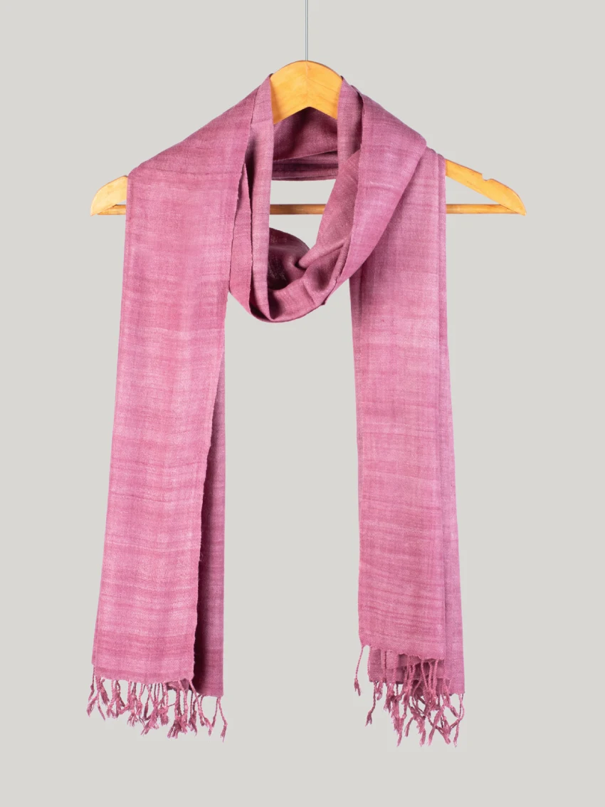 Natural Dye Plain Stole – Eri Silk Pink