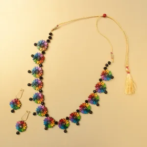 Flowery Terracotta Jewellery Set – Shop Handmade Terracotta Jewellery Online
