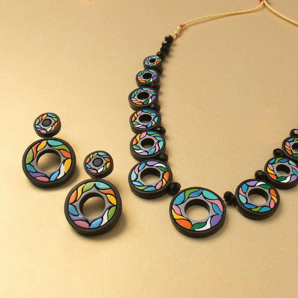 Ringlets Terracotta Jewellery Set – Elegant Terracotta Jewellery Online