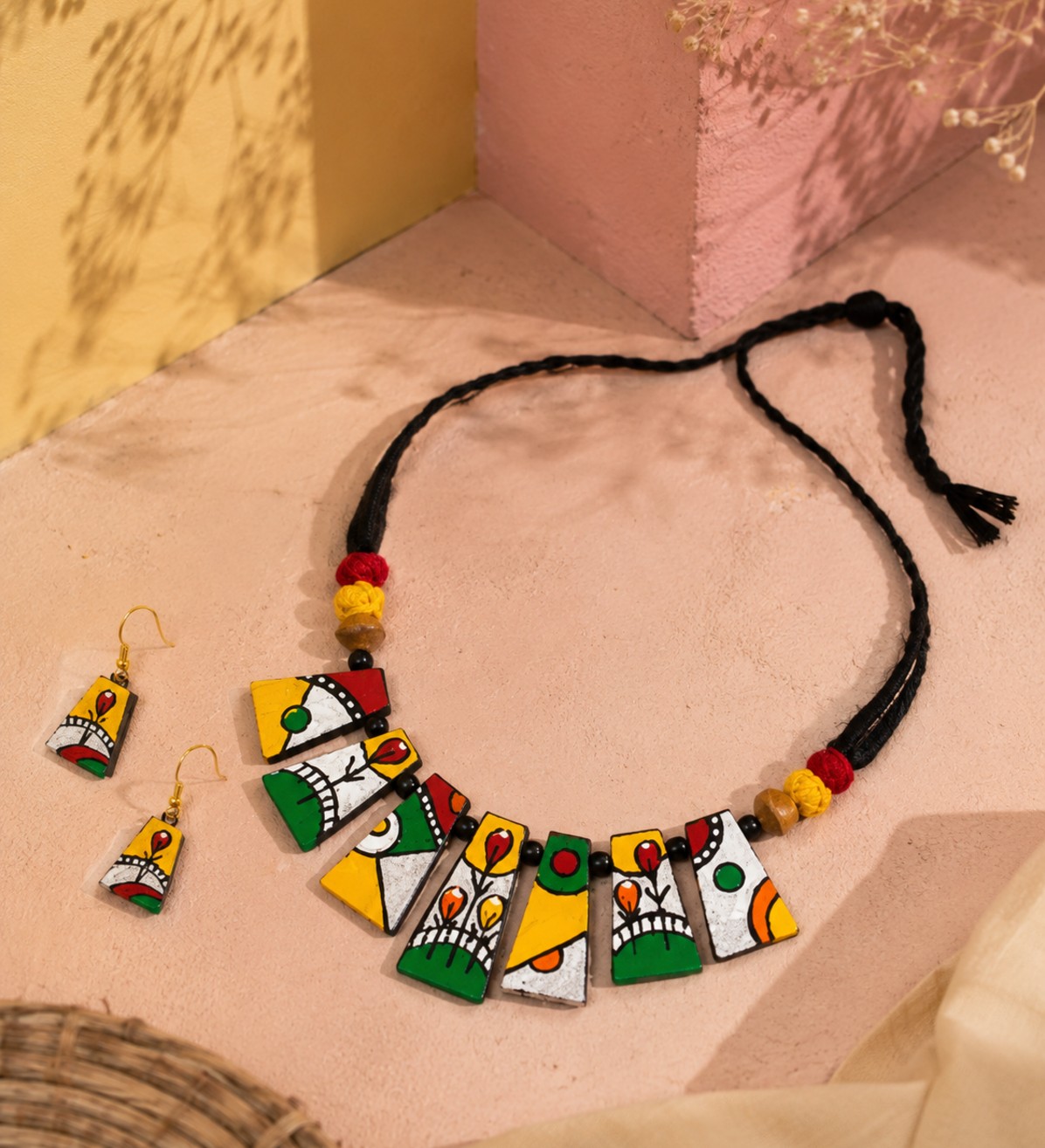 Growve Terracotta Necklace Set