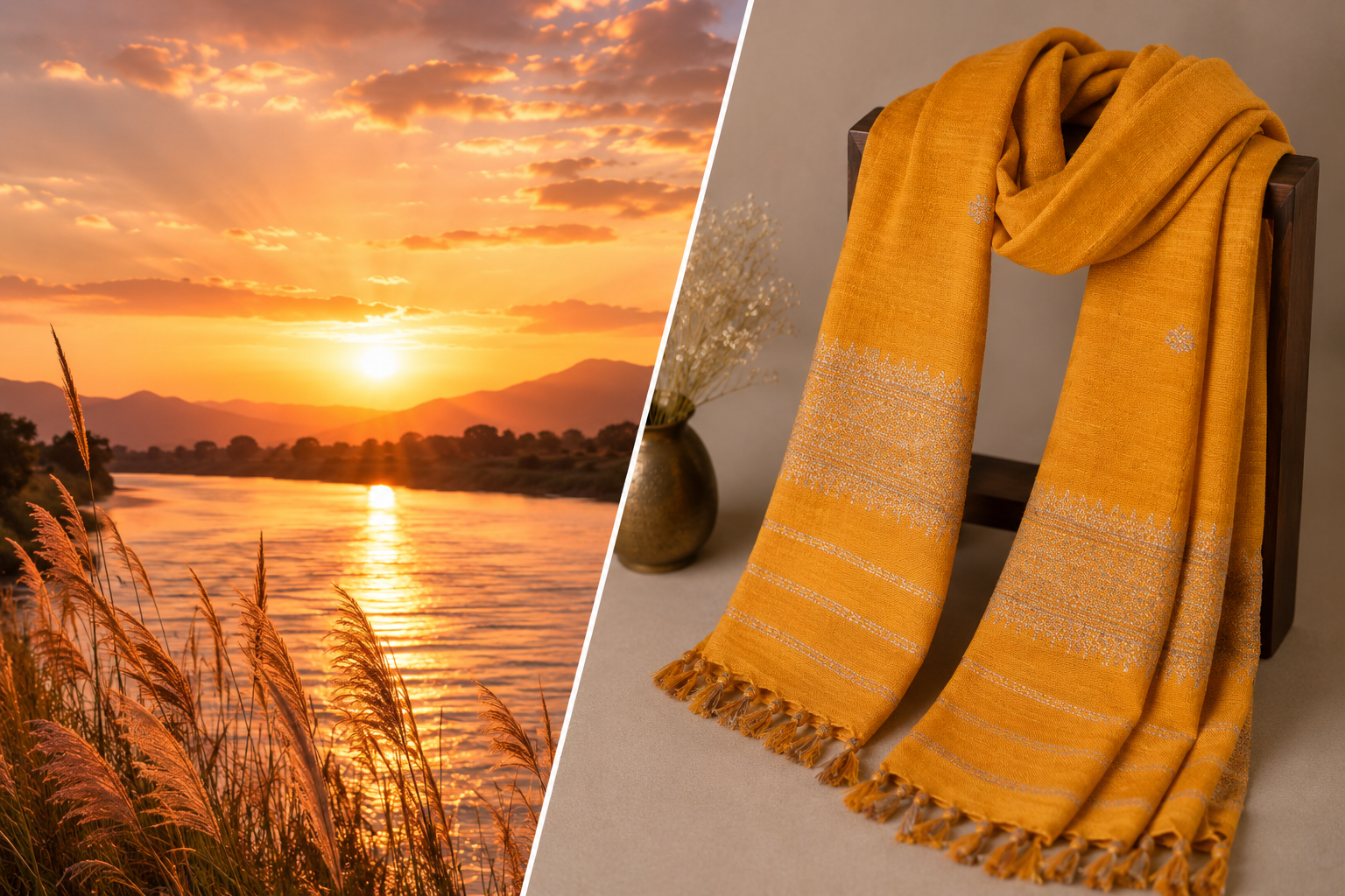 Sunset Peaches Tone Stole