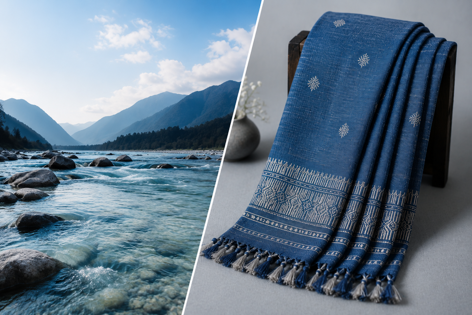 River Blues Tone Stole