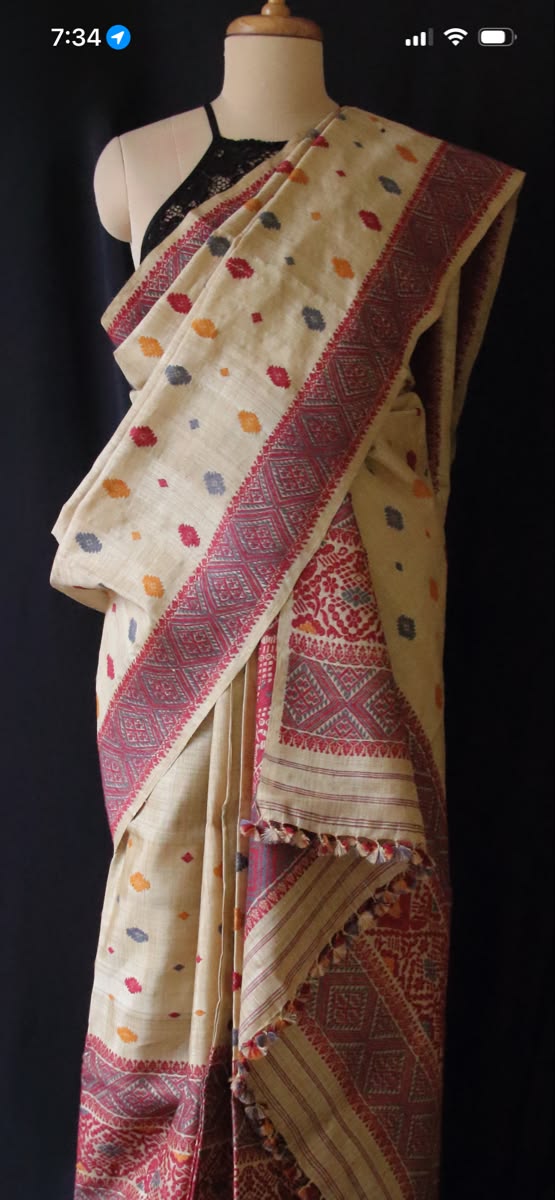 Tussar Silk Mekhela Sador
